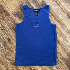 Womens Blue Harley Davidson Faded Tank Top 
Women’s Size XXL